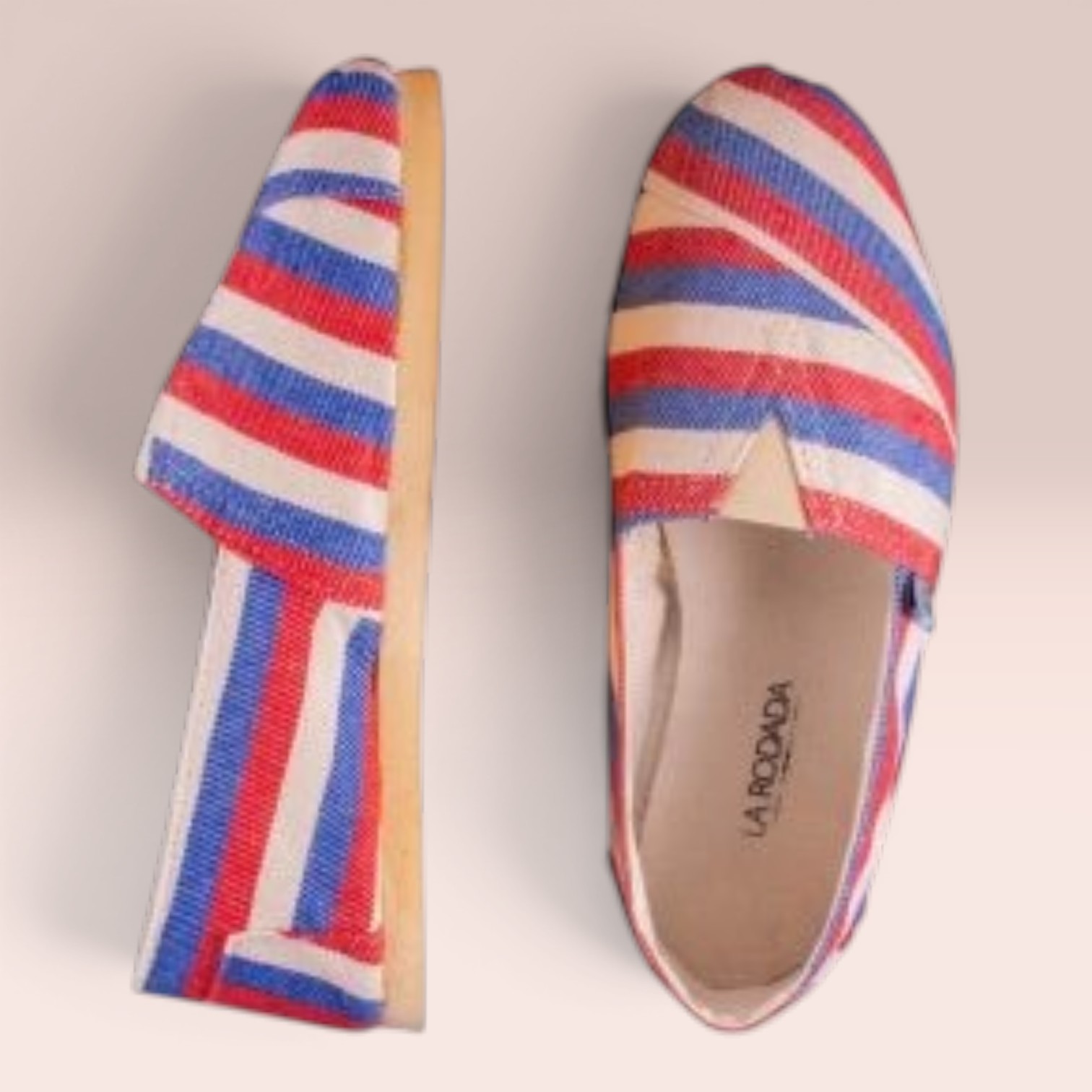 Alpargatas estampadas a rayas de colores